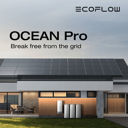 EcoFlow OCEAN PRO - Hybrid Inverter + 10-80kWh Battery Modules | 120/240V Output | 40kW Solar Input | Indoor / Outdoor Rated | 15-Year Warranty - ShopSolar: Complete Solar Kits + Lifetime Customer Support