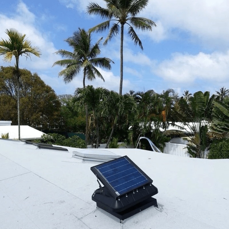 Sunrise Solar Attic Fan - Tilting Panel | 45W | Adjustable Solar Panel | Flat or Curb Base Options | 25-Year Warranty - ShopSolar: Complete Solar Kits + Lifetime Customer Support