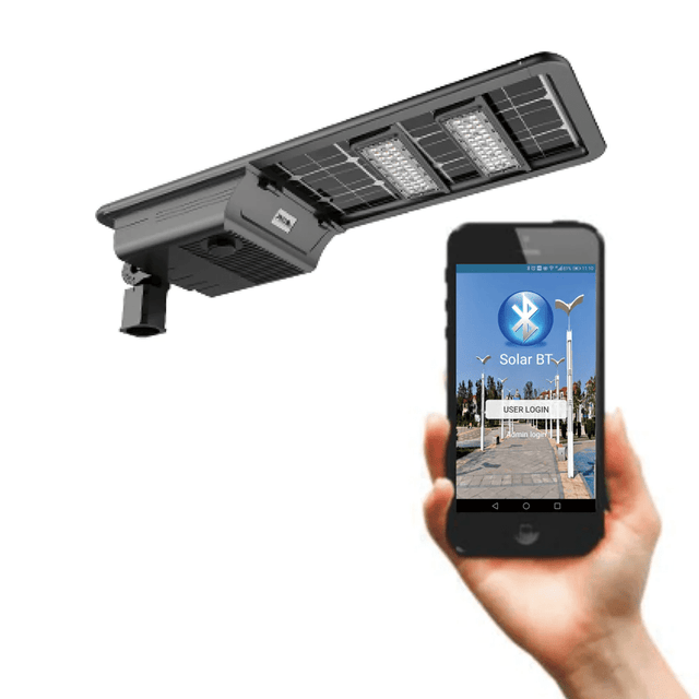 Solar LED Street Light 30 Watt 6091 Lumens 5000K Smart Street Light Parking Lot Light Solar All in One Street Light | 3 Years Warranty - ShopSolar.com