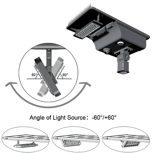 Solar LED Street Light 30 Watt 6091 Lumens 5000K Smart Street Light Parking Lot Light Solar All in One Street Light | 3 Years Warranty - ShopSolar.com