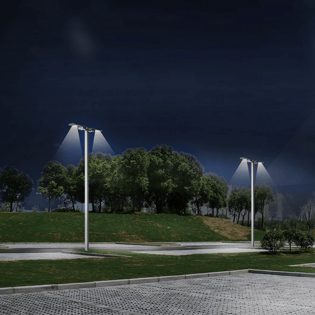 PROVENCE Solar LED Street Light 50 Watt 10091 Lumens 5000K Smart Street Light Parking Lot Light Solar All in One Street Light | 3 Years Warranty - ShopSolarKits.com