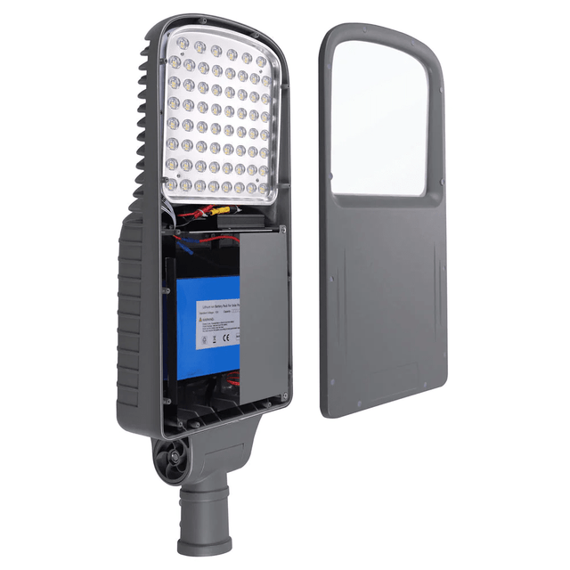 VISTA Solar LED Street Light 50 Watt 6200 Lumens 5000K | Smart Street Light Built In Bluetooth | All in One SE Street Light | 3 Years Warranty - ShopSolarKits.com