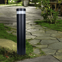 Solar Bollard Light 1.8 Watt 250 Lumens 5000K Black Housing Pathway Lighting Garden Light Solar Post Top Light | 5 Years Warranty - ShopSolar.com