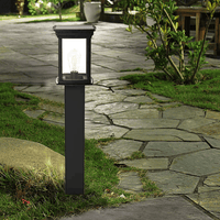 Solar Bollard Light 3.5 Watt 420 Lumens 5000K Black Housing Pathway Lighting Garden Light Solar Post Top Light | 5 Years Warranty - ShopSolar.com