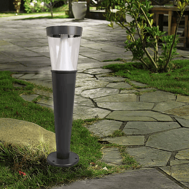 Solar Bollard Light 3 Watts 425 Lumens 5000K Black Housing Pathway Lighting Garden Light Solar Post Top Light | 5 Years Warranty - ShopSolar.com