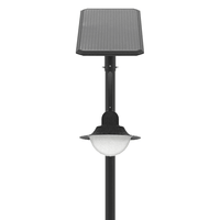 CAPE Solar Street Pole Light 20 Watt 3000 Lumens 5000K Black Housing Pathway Lighting Garden Light Solar Post Top CAPE Light | 5 Years Warranty - ShopSolarKits.com