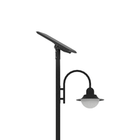 Solar Street Pole Light 20 Watt 3000 Lumens 5000K Black Housing Pathway Lighting Garden Light Solar Post Top CAPE Light | 5 Years Warranty - ShopSolar.com