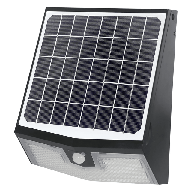 Solar LED Wall Mount 15 Watt 1500 Lumens 4000K Solar LED Wall Pack Adjustable Panel Wall Pack | 2 Year Warranty - ShopSolar.com