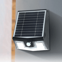 Solar LED Wall Mount 15 Watt 1500 Lumens 4000K Solar LED Wall Pack Adjustable Panel Wall Pack | 2 Year Warranty - ShopSolar.com