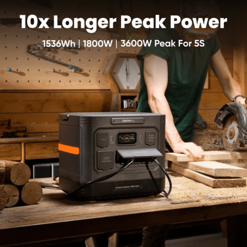 Jackery Explorer 1500 Ultra Solar Generator Custom Kits | 1,536Wh | 1,800W Output | 3,600W Peak | IP65 Rugged | 5-Year Warranty - ShopSolar: Complete Solar Kits + Lifetime Customer Support