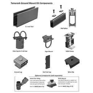 Tamarack Ground Mount Kit | 3 or 4 Modules/Column | 170 MPH Wind, 70 psf Snow | UL 2703 | UPS Shippable - ShopSolar: Complete Solar Kits + Lifetime Customer Support