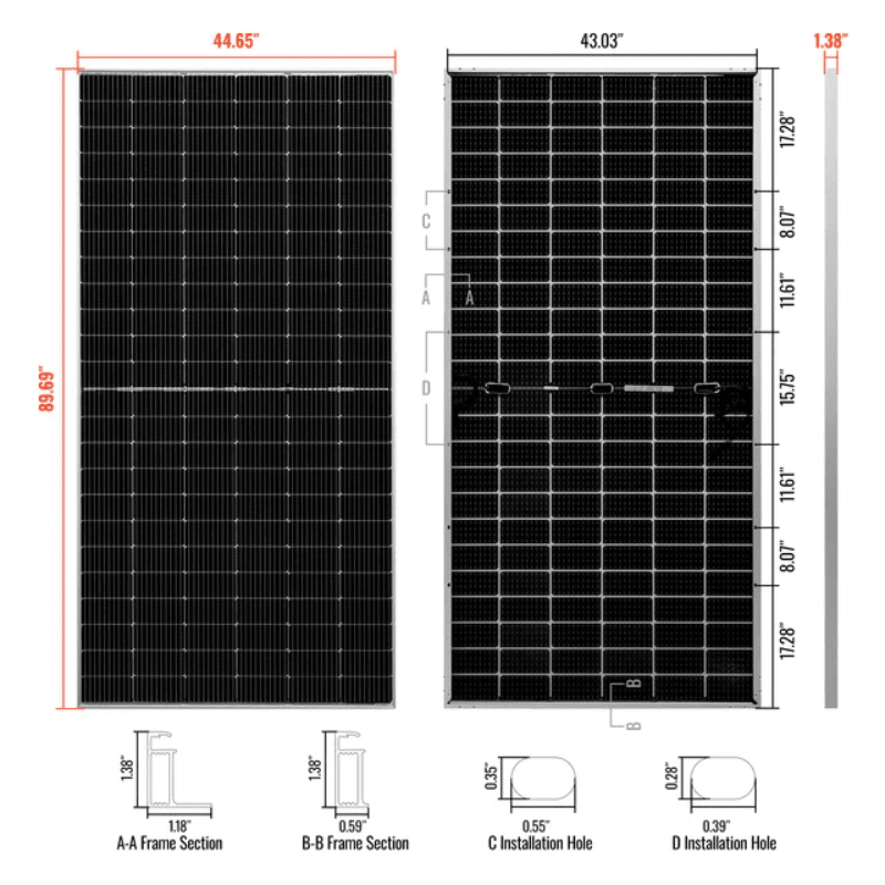 Rich Solar MEGA 580 Bifacial Solar Panel | 580W | TOPCon | 22.5% Efficiency | UL Certified | 25-Year Output Warranty - ShopSolar: Complete Solar Kits + Lifetime Customer Support