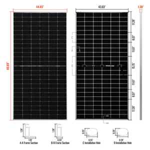 Rich Solar MEGA 580 Bifacial Solar Panel | 580W | TOPCon | 22.5% Efficiency | UL Certified | 25-Year Output Warranty - ShopSolar: Complete Solar Kits + Lifetime Customer Support