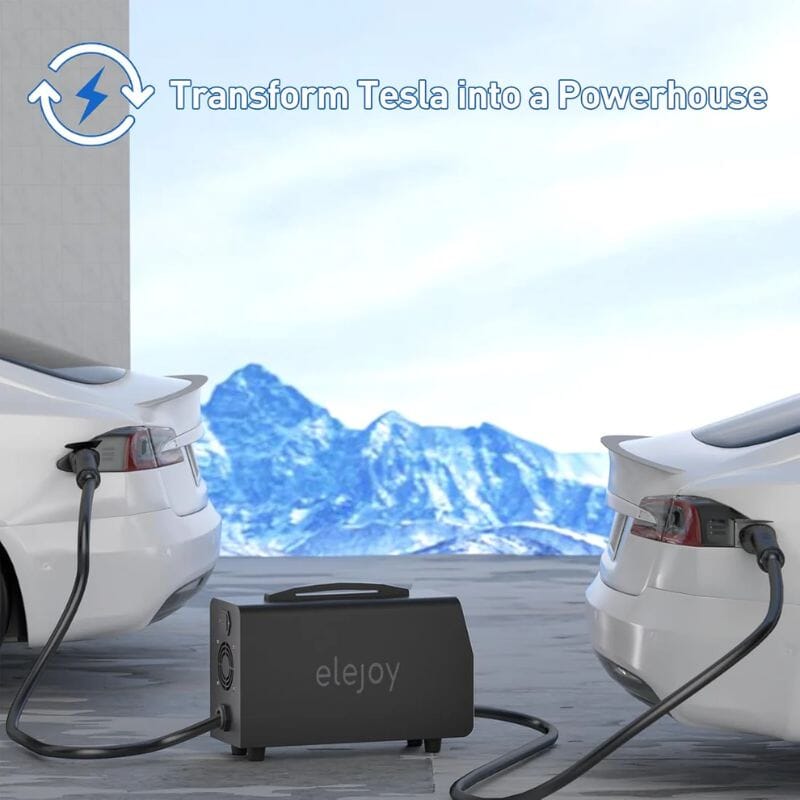 Elejoy 3000W Tesla V2L Power Discharger | 3.3kW Output | 120V/240V Dual Voltage | NACS Compatible | 1-Year Warranty