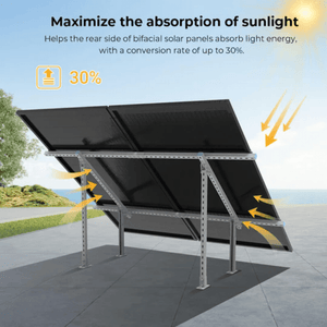 Sungold Power Modular Ground Mount Brackets for 2 × 400W–590W Solar Panels | Heavy-Duty Steel | Adjustable Tilt 20°–40° | Expandable Rack System - ShopSolar: Complete Solar Kits + Lifetime Customer Support