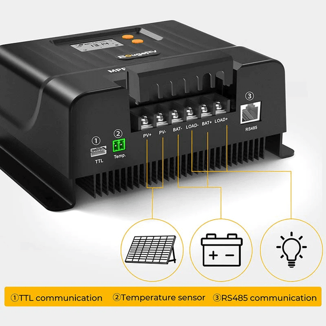 BougeRV 60A MPPT Solar Charge Controller with Bluetooth 12V/24V - ShopSolar.com