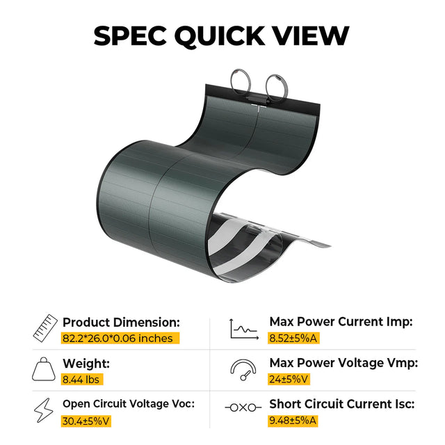 BougeRV Yuma CIGS Thin-film Flexible Solar Panels - ShopSolar.com