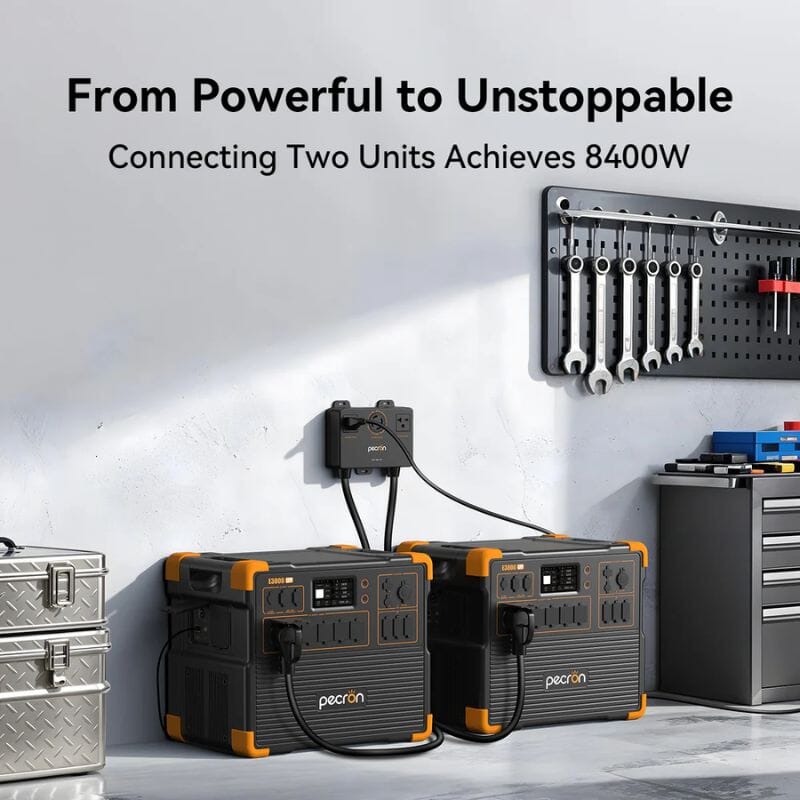 Pecron E3800LFP 240V Dual Kit | 7,680Wh / 8,400W Output | 240V Hub | Choose Your Custom Bundle Option | 5-Year Warranty | Complete Solar Kit