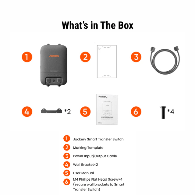 Jackery Smart Transfer Switch | Seamless ≤20ms UPS | Wi-Fi/Bluetooth App Control | Split Phase | 100A Input | 60A Output | Compatible w/ Explorer 5000 Plus - ShopSolar.com