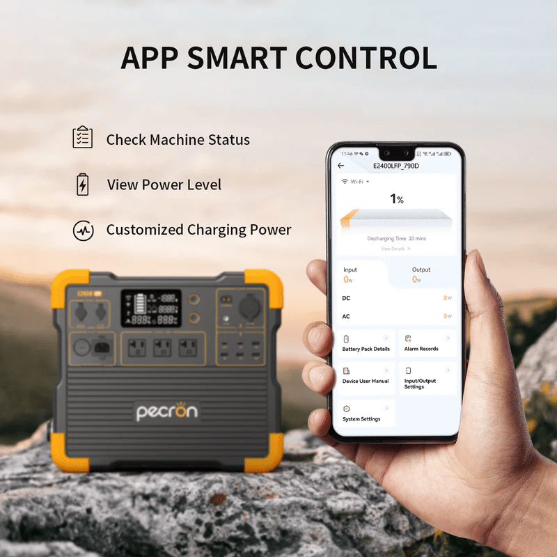 Pecron E2400LFP 2,400W / 2,048Wh Portable Power Station + Choose Your Custom Bundle | LiFePO4 Battery | Expandable Solar Kits | 4-Year Warranty - ShopSolar: Complete Solar Kits + Lifetime Customer Support