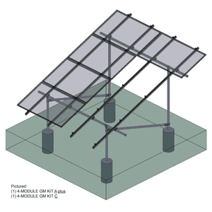 Tamarack Ground Mount Kit | 3 or 4 Modules/Column | 170 MPH Wind, 70 psf Snow | UL 2703 | UPS Shippable - ShopSolar: Complete Solar Kits + Lifetime Customer Support