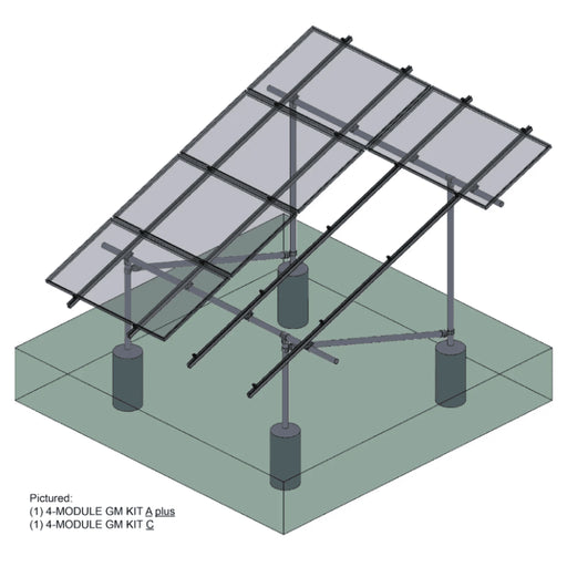 Tamarack Ground Mount Kit | 3 or 4 Modules/Column | 170 MPH Wind, 70 psf Snow | UL 2703 | UPS Shippable - ShopSolar: Complete Solar Kits + Lifetime Customer Support