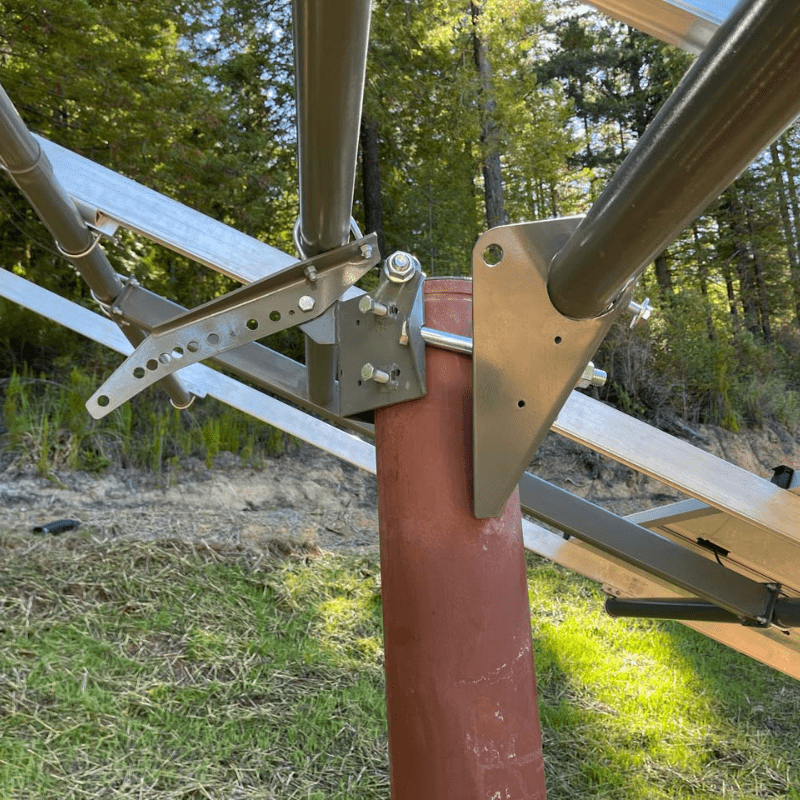 Tamarack Solar Top of Pole Mount for 6 Modules | 6" Sch 40/80 Pole | 10°–60° Tilt | Up to 46.16" Wide | TTP-A-6-70 - ShopSolar: Complete Solar Kits + Lifetime Customer Support