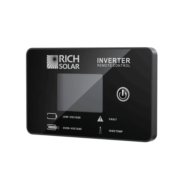 Rich Solar Inverter Remote Control | LCD Display | Nova Pure, Switch & Supercharger Compatible | Flush Mount | Wired Control - ShopSolar.com