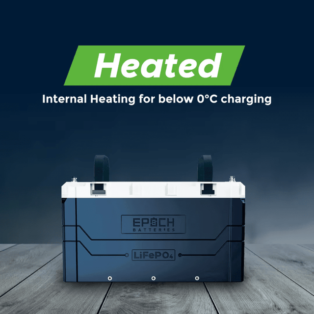 Epoch 12V 460Ah LiFePO4 Battery | IP67 Waterproof | Bluetooth Monitoring + Heating | Victron Comms | 10-Year Warranty - ShopSolar.com