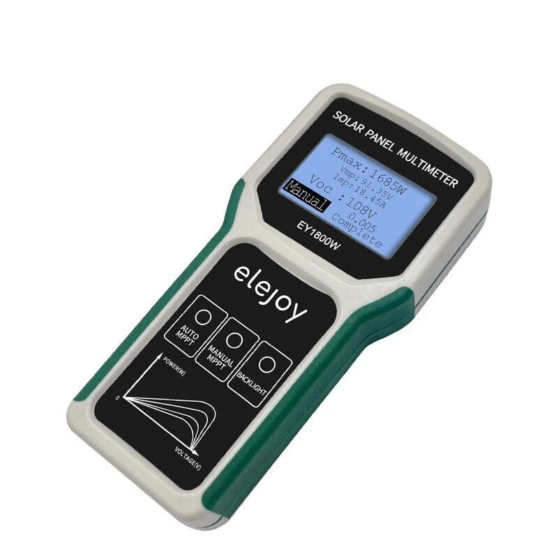 Elejoy 1800W MPPT Solar Panel Multimeter & Watt Meter | Portable PV Performance Tester | No Battery Required | Includes MC-4 & Alligator Clips