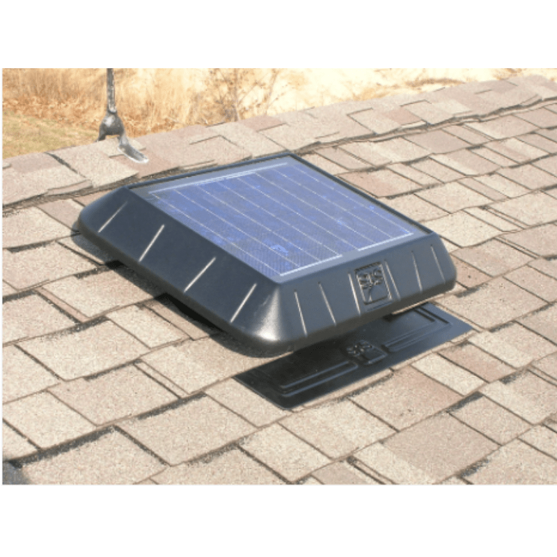 SunRise Solar Attic Fan with Integrated Solar Panel | 30W–45W Options | Flat or Curb Base | Up to 2,800 sq/ft Cooling - ShopSolar: Complete Solar Kits + Lifetime Customer Support