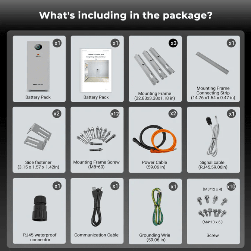 Sungold Power PowerMax 314 Outdoor LiFePO4 Battery | 51.2V 314Ah (16.07kWh) | IP65 | UL1973 & UL9540A | WiFi/Bluetooth | 10-Year Warranty - ShopSolar: Complete Solar Kits + Lifetime Customer Support