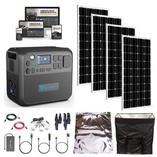Bluetti AC200 MAX 2,200W / 2,048Wh Solar Kits - Portable Power Station + Choose Your Custom Bundle | Complete Solar Generator Kit - ShopSolar.com