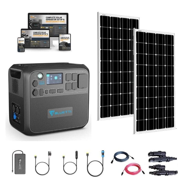 Bluetti AC200 MAX 2,200W / 2,048Wh Solar Kits - Portable Power Station + Choose Your Custom Bundle | Complete Solar Generator Kit - ShopSolar.com