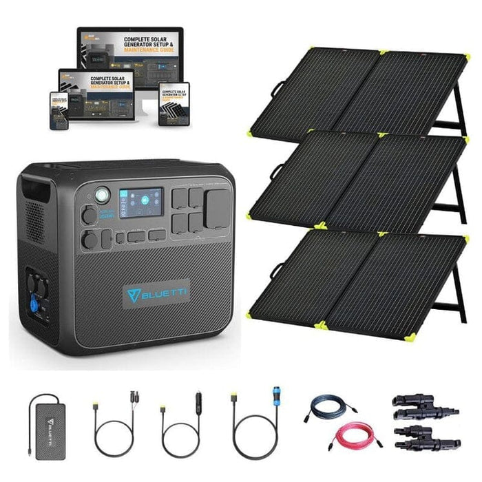 Bluetti AC200 MAX 2,200W / 2,048Wh Solar Kits - Portable Power Station + Choose Your Custom Bundle | Complete Solar Generator Kit - ShopSolar.com