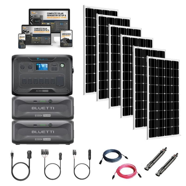 Bluetti AC300 3,072Wh/ 3,000W Solar Kits - Portable Power Station + Choose Your Custom Bundle | Complete Solar Generator Kit