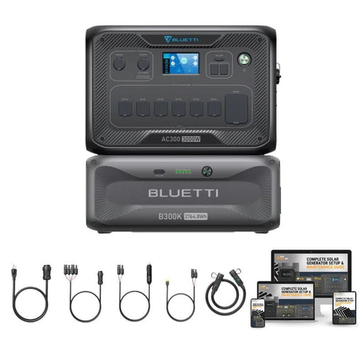 Bluetti AC300 3,072Wh/ 3,000W Solar Kits - Portable Power Station + Choose Your Custom Bundle | Complete Solar Generator Kit