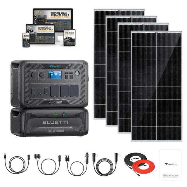 Bluetti AC500 5,000W / 3,072Wh to 18,432Wh Portable Power Station Solar Kits + Choose Your Custom Bundle | Complete Solar Kit