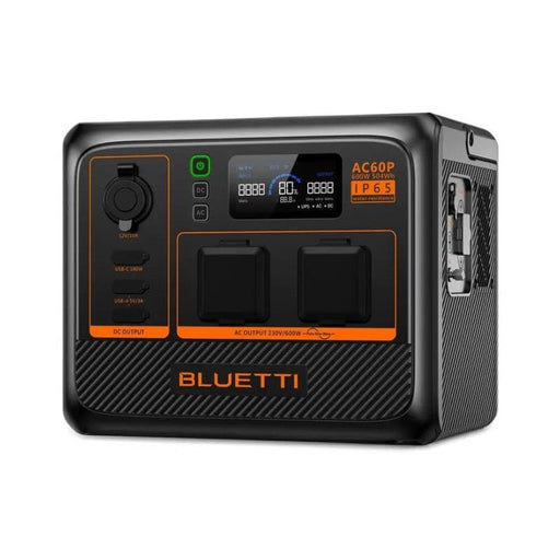 Bluetti AC60P 504Wh / 600W Expandable Portable Power Station + Choose Your Custom Bundle | Solar Generator Kit - ShopSolar.com