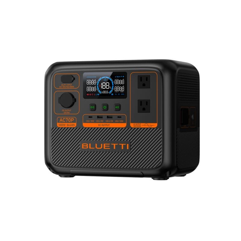 Bluetti AC70P 1000W / 864Wh Portable Power Station + Choose Your Custom Bundle | Solar Generator Kit - ShopSolar.com