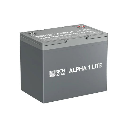 Rich Solar 12V 100Ah LiFePO4 Lithium Iron Phosphate Battery w/ Internal Heating and Bluetooth Function | ALPHA 1 | ALPHA 1 LITE | ALPHA 1 PRO - ShopSolar.com