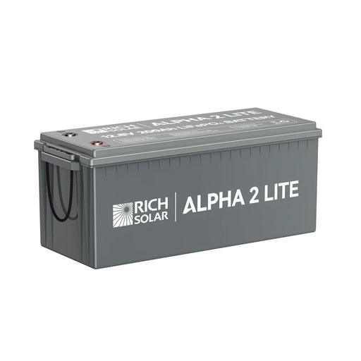 Rich Solar 12V 200Ah LiFePO4 Lithium Iron Phosphate Battery w/ Internal Heating and Bluetooth Function | ALPHA 2 | ALPHA 2 LITE | ALPHA 2 PRO - ShopSolar.com