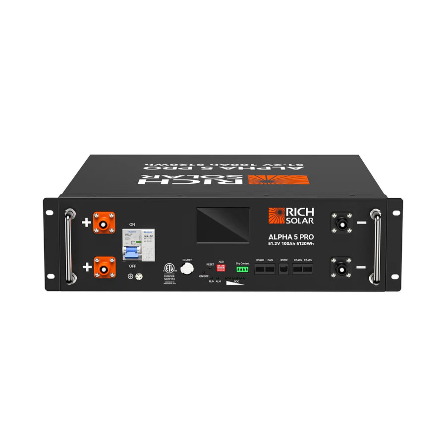 Alpha Make Battery Rack Rich Solar ALPHA 5 PRO Server Rack Battery | 51.2V 100Ah LiFePO4 Batte ...