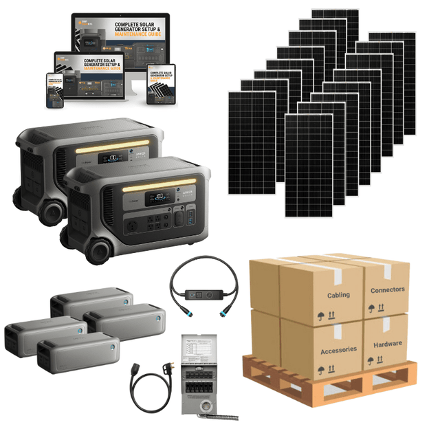 Anker SOLIX F3000 Dual Kits | 4,096Wh - 6,144Wh | 2 x 2,000W AC Output | Stackable, Expandable & Portable Backup Power | 5-Year Warranty