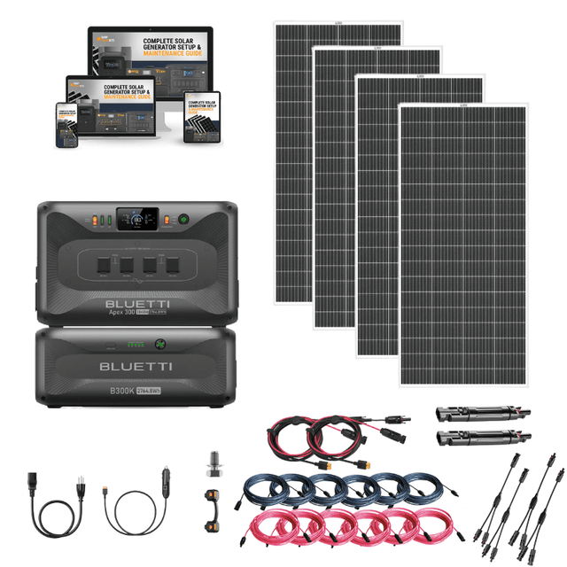BLUETTI [APEX 300] Modular Power Station | 3,840W / 2,765Wh | 120V/240V Dual Voltage | 5-Year Warranty | Choose Your Bundle - ShopSolar: Complete Solar Kits + Lifetime Customer Support