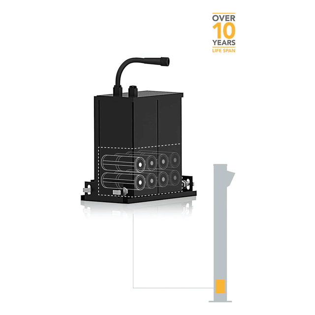 Solar Urban Light 60 Watt 9000 Lumens 5000K Black Housing Pathway Lighting Landscape Light Solar Resistant Bollard Light | 5 Years Warranty - ShopSolar.com