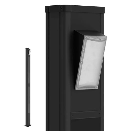 Solar Urban Light 40 Watt 6000 Lumens 5000K Black Housing Pathway Lighting Landscape Light Solar Resistant Bollard Light | 5 Years Warranty - ShopSolar.com