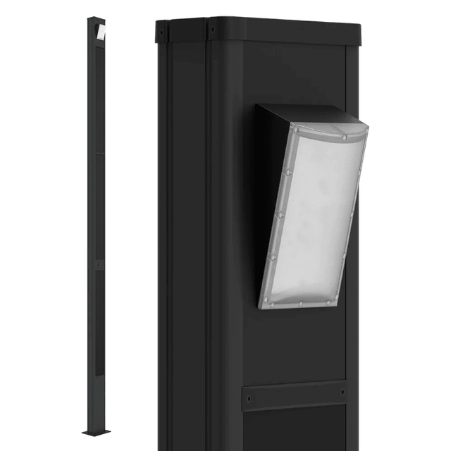 Solar Urban Light 60 Watt 9000 Lumens 5000K Black Housing Pathway Lighting Landscape Light Solar Resistant Bollard Light | 5 Years Warranty - ShopSolar.com