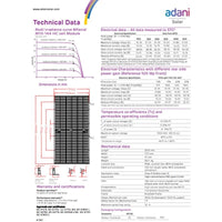 Adani Solar 530w Half-Cut Mono-Crystalline Bifacial (Silver) | ASB-M10-144-530 | Up to 645W with Bifacial Gain | Full Pallet (31 pcs) - 16.43kW Total - ShopSolar.com