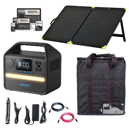 Anker PowerHouse 521 | 256Wh / 200W Portable Power Station + Choose Your Custom Bundle | Complete Solar Kit - ShopSolar.com